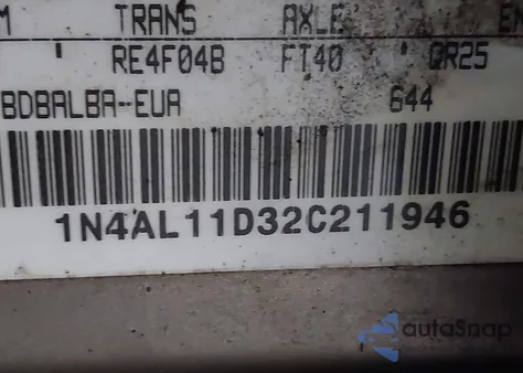 2002 Nissan Altima 2.5 Sl from USA, damaged, VIN 1N4AL11D32C211946